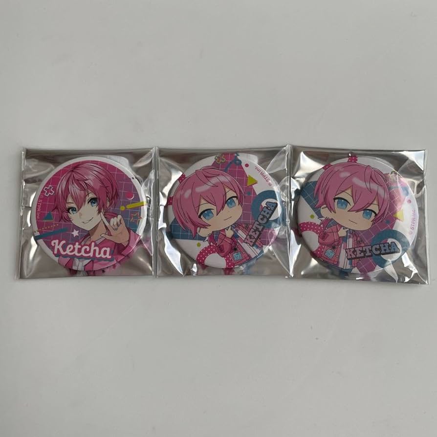AMPTAKxCOLORS けちゃくん 缶バッジ 武道館 虹 デフォ AMPTAKxCOLORS けちゃくん 缶バッジ 武道館 虹 デフォ